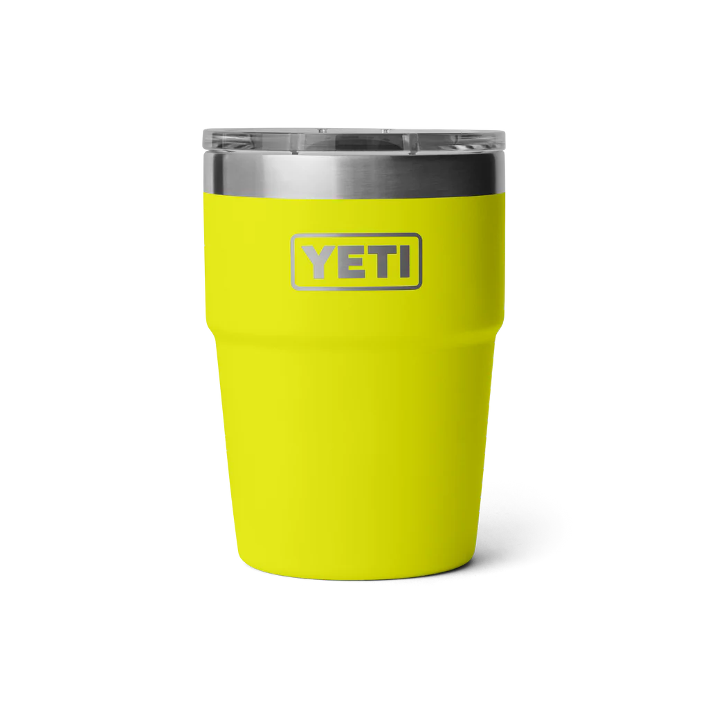 Yeti Rambler 16 oz Stackable Tumbler w/ Magslider lid Firefly Yellow