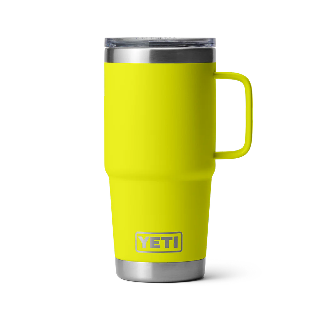 Yeti Rambler 20 oz Travel Mug w/ Stronghold lid Firefly Yellow