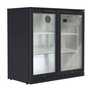 Rhino 2 Door Black Bar Fridge