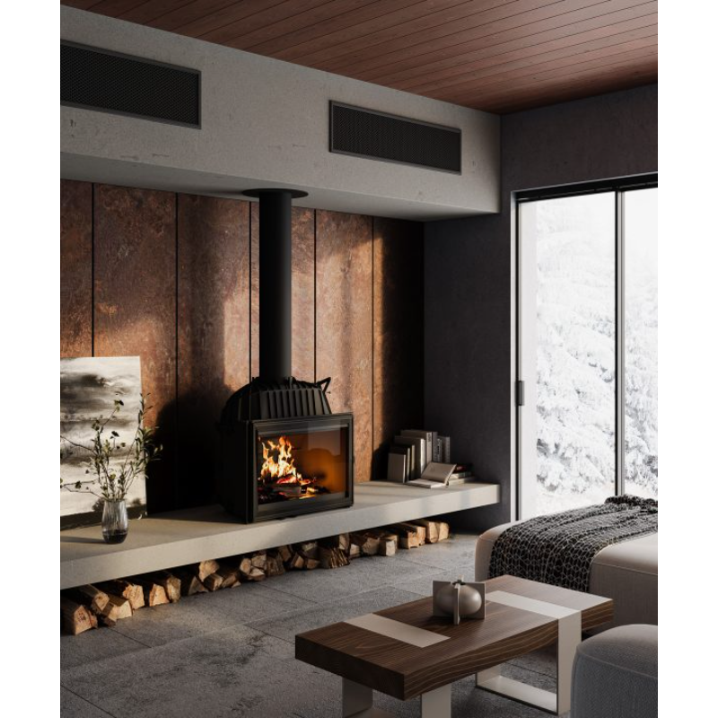 Dovre - Wood Heater - Cast Iron - 2180CBS - Black - 9.6kW - up to 300m2 - Image 4