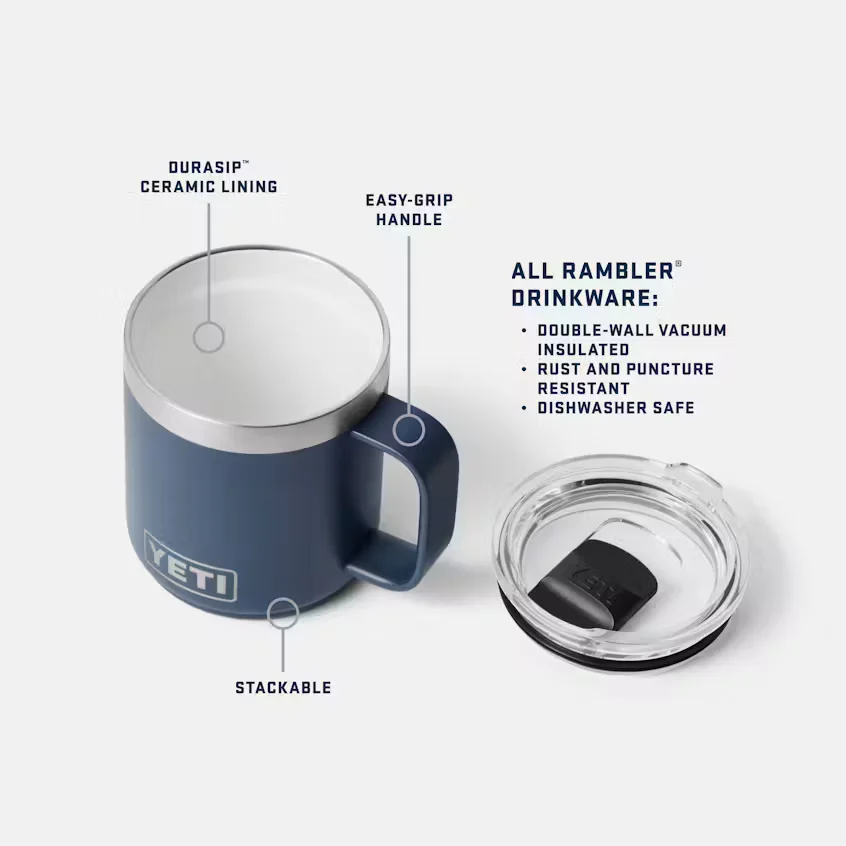 Yeti 10 oz mug durasip ceramic lining