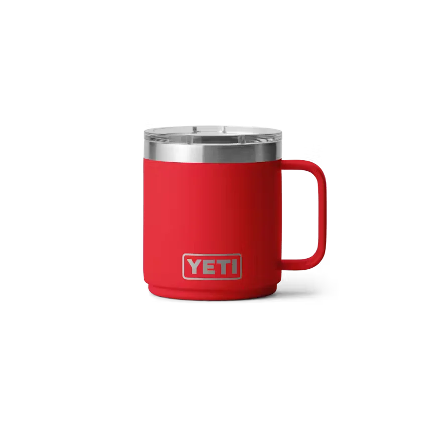 Yeti 10 oz mug durasip ceramic lining Rescue Red