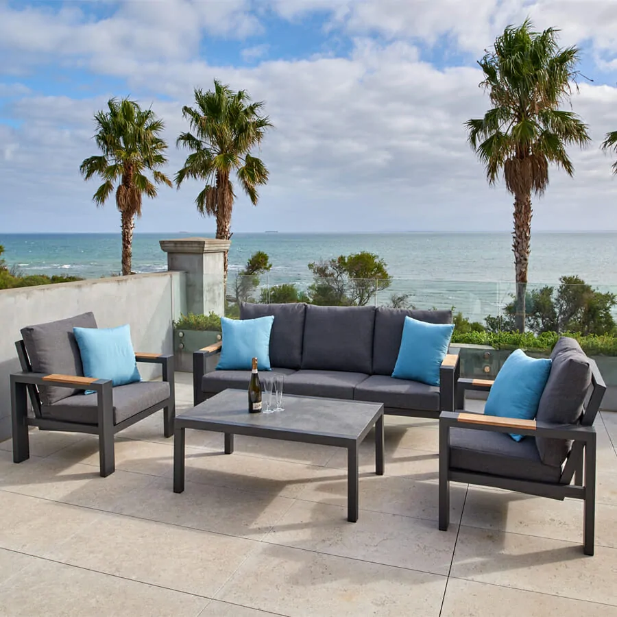 Melton Craft Aspen 4 Piece Charcoal