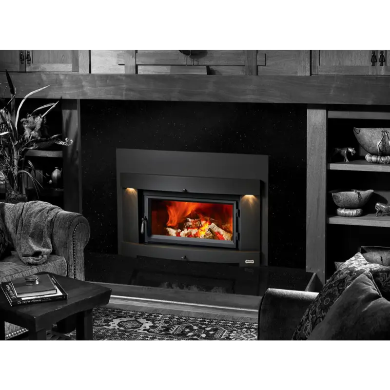 Lopi - Flush Wood - Medium - Inbuilt Wood Heater with NextGen Firebox - Including Fan & Cypress Black Face - Image 7