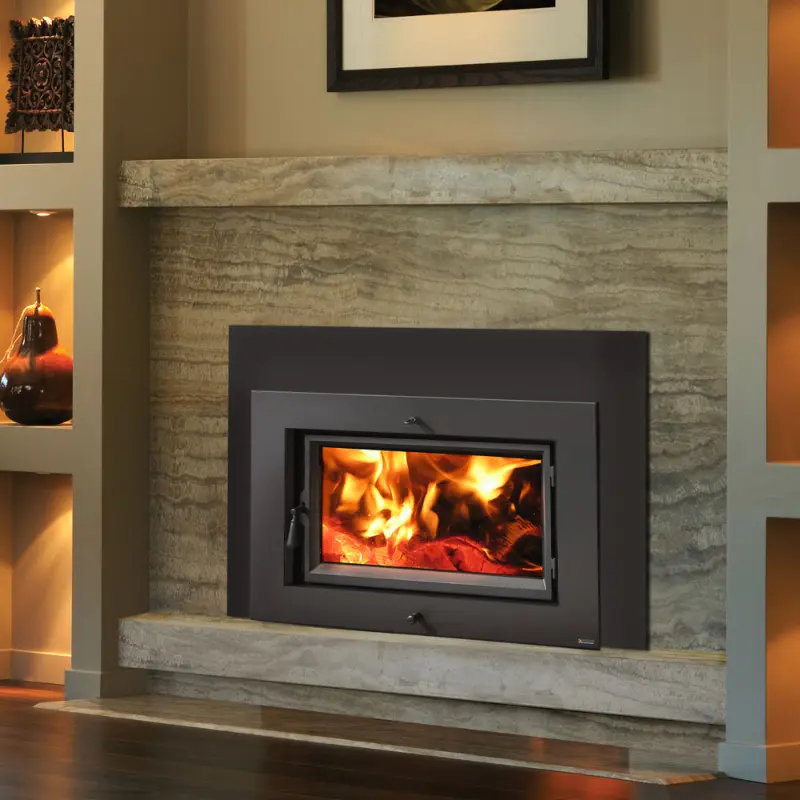Lopi - Flush Wood - Medium - Inbuilt Wood Heater with NextGen Firebox - Including Fan & Cypress Black Face - Image 6
