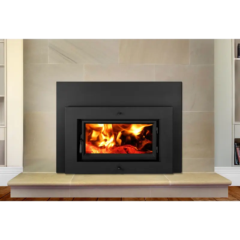 Lopi - Flush Wood - Medium - Inbuilt Wood Heater with NextGen Firebox - Including Fan & Cypress Black Face - Image 2