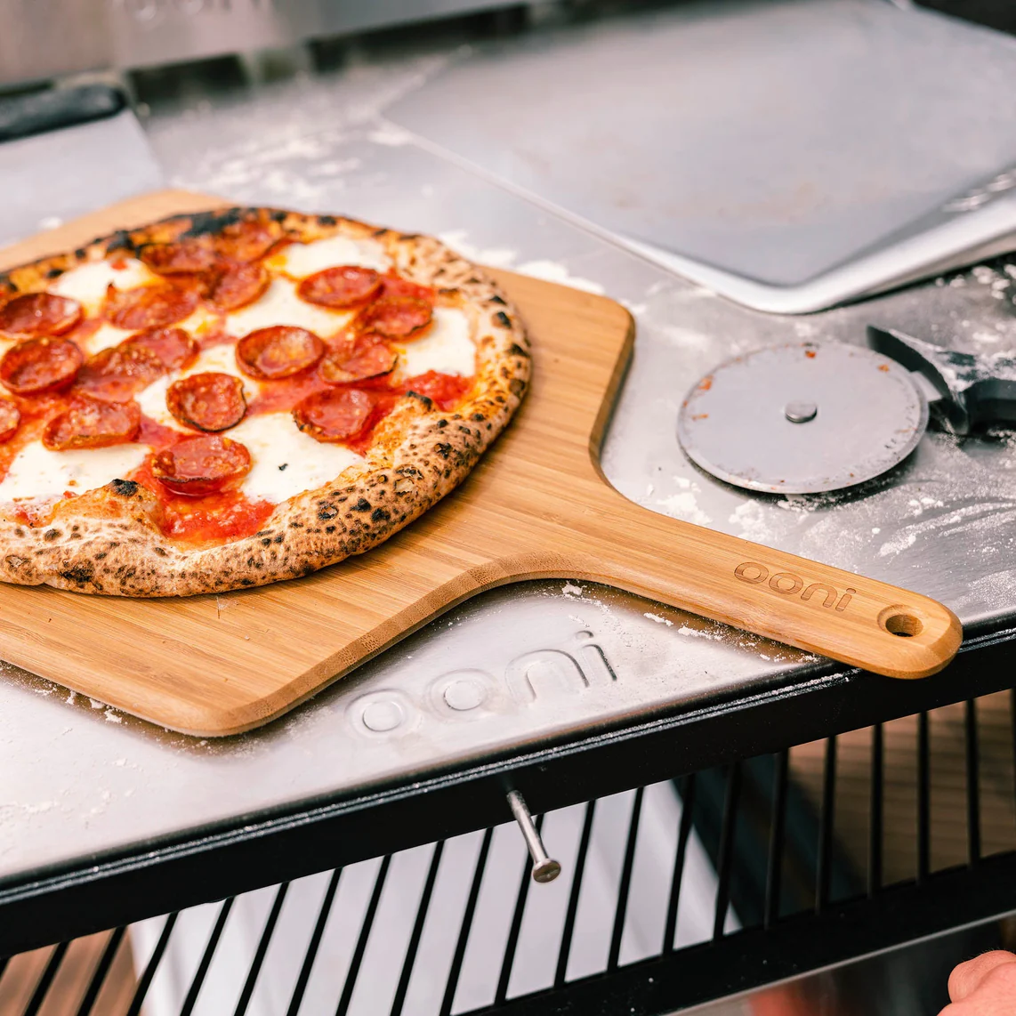 Toni Bamboo Pizza Peel & Serving Board