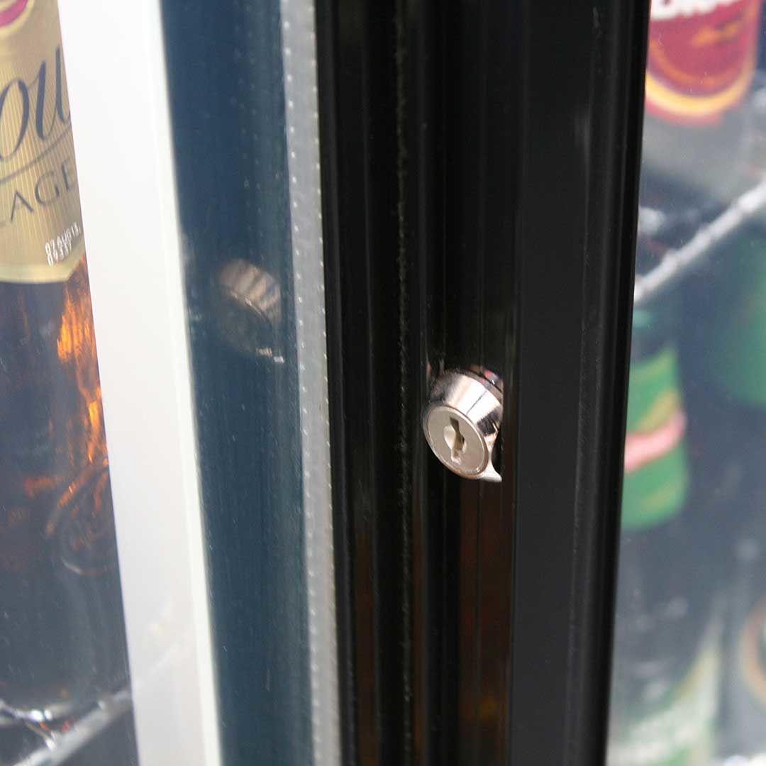 Rhino Commercial 2 Sliding Glass Door Black Bar Fridge