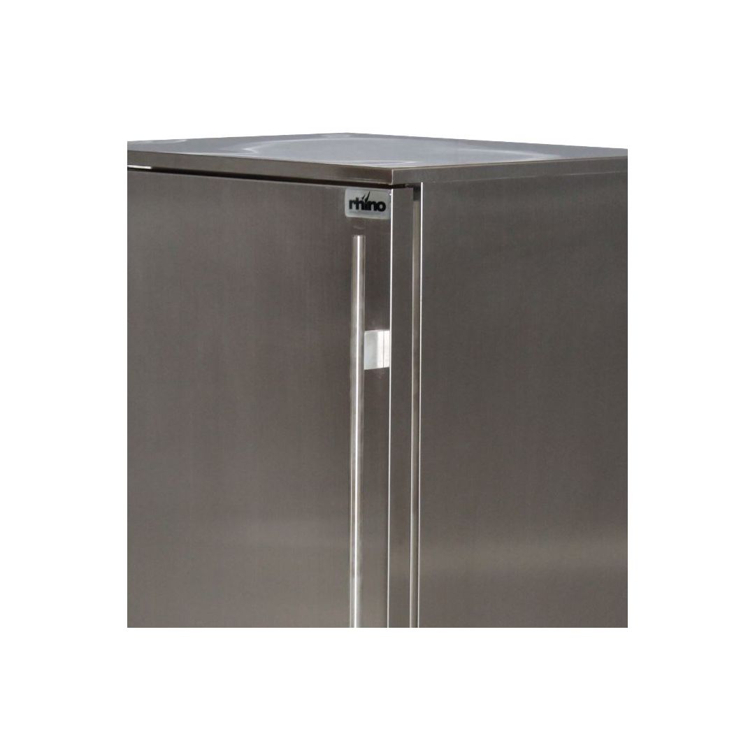 Rhino Stainless Steel 1 Door Solid Stainless Bar Fridge Left Hinged