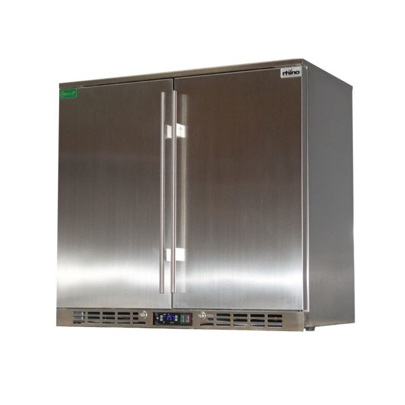 Rhino Stainless Steel 2 Door All Stainless Steel Bar Fridge