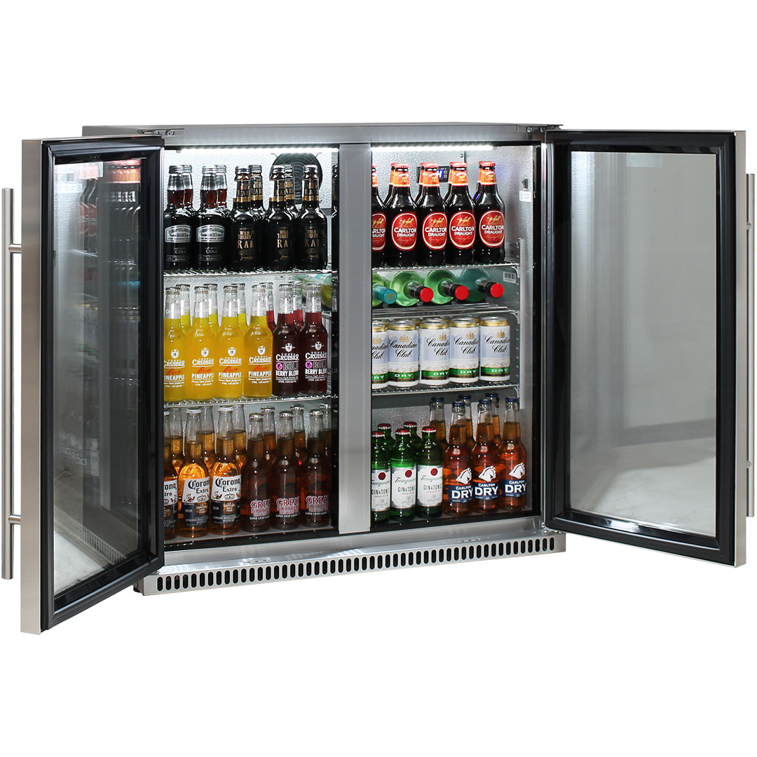 Schmick Stainless Bar Fridge 2 Door SK190-SS