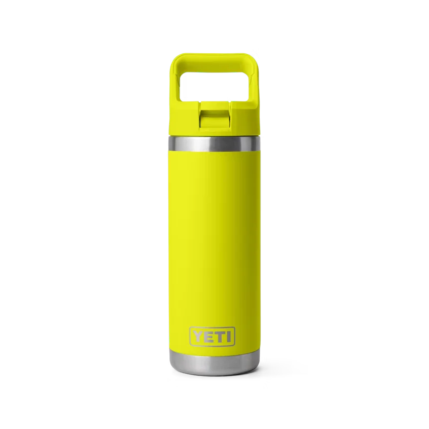 Yeti Rambler 18 oz Bottle w/ Straw Cap Firefly Yellow