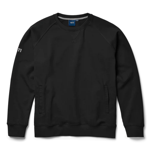 Yeti Brushed Fleece Crewneck Pullover Black