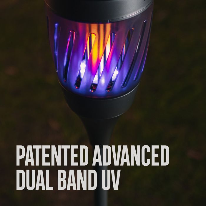 Skeeter Hawk - Solar Torch Zapper - With Flickering Flame