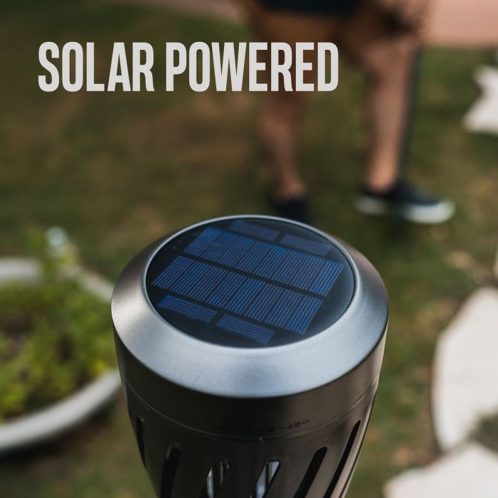 Skeeter Hawk - Solar Torch Zapper - With Flickering Flame